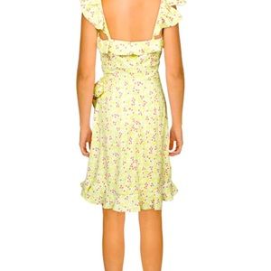 NWTS WOMENS FLORAL FLUTTER SLEEVE SUNDRESS.